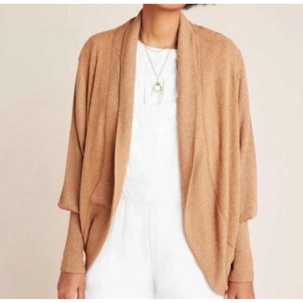 Magaschoni Women's Open Front Cardigan Sweater Size Large Beige